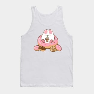 Bunny loves Coffee and Donuts Tank Top